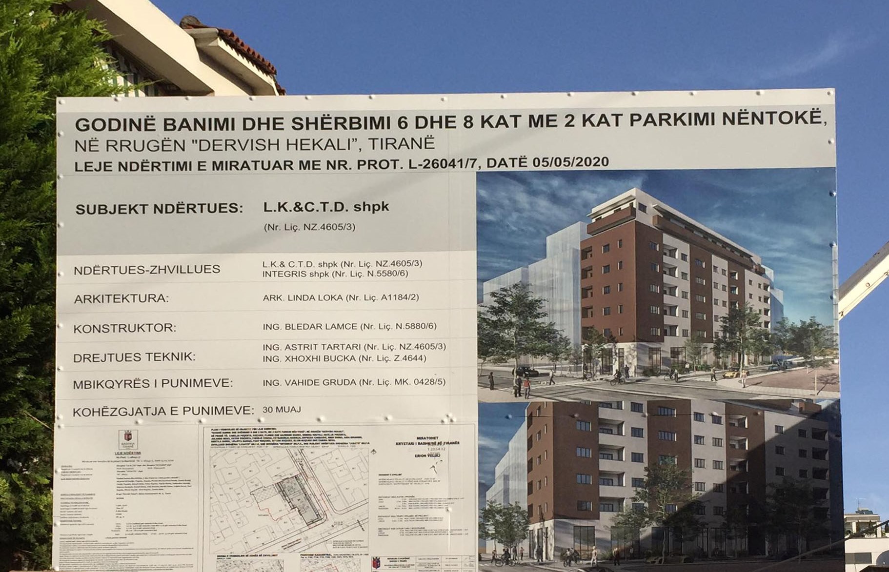 Godine Banimi dhe Sherbimi 6 dhe 8 kat ne rrugen Dervish Hekali